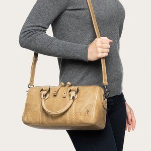 Frye Melissa Medium Satchel in Beige